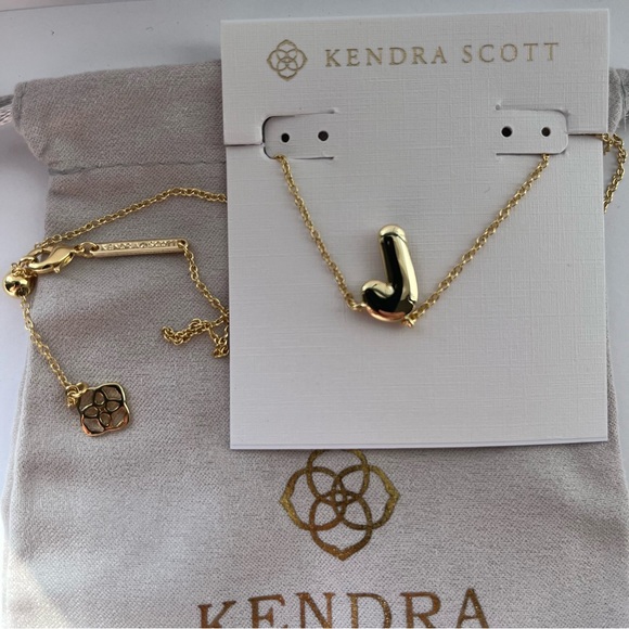 🎄Kendra Scott Candy Cane Gold Short Pendant Necklace New 🎁 - Picture 5 of 7
